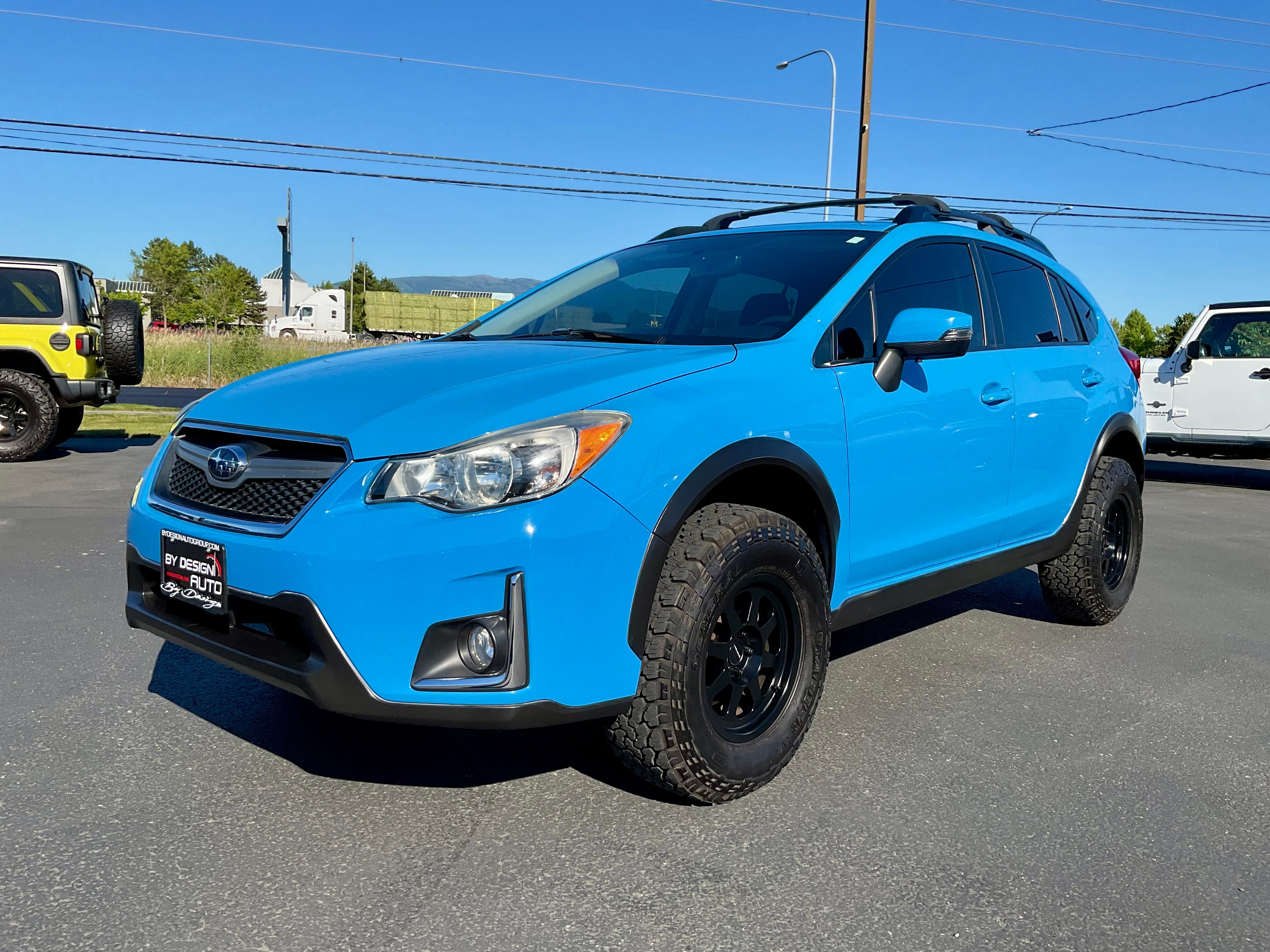 2017 Subaru Crosstrek Limited AWD in Hyper Blue — front three-quarter view